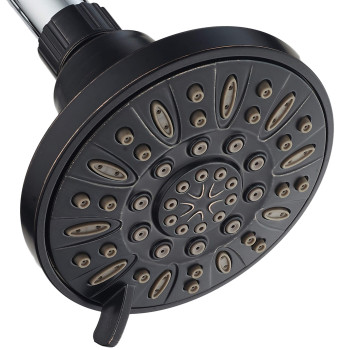 Aquadance Oil Rubbed Bronze High Pressure 6Setting 4 Shower Head Angle Adjustable Anticlog Showerhead Jets Toolfree Ins