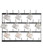 Claimed Corner Mug Rack With Sturdy Steel Frame Matte Black Finish Removable Rubber Caps Wall Mounted Horizontal 34 X 235