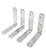 Rannb L Brackets Corner Brace Angle Joint Fasterner 80Mm3 X 80Mm3 4Pcs