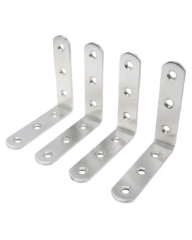 Rannb L Brackets Corner Brace Angle Joint Fasterner 80Mm3 X 80Mm3 4Pcs