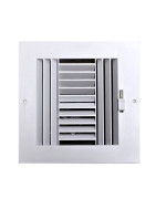 Hbw Fourway Plastic Side Wallceiling Register In White 6 W X 6 H For Duct Opening Outside Dimension Is 8 W X 8 H