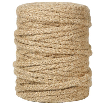 Tenn Well 5Mm Jute Twine 100 Feet Braided Natural Jute Rope Thick Twine Rope For Crafts Gift Wrapping Gardening Cat Tower R