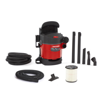 Craftsman Cmxevbe17925 5 Gallon 50 Peak Hp Wetdry Wall Vac Wallmounted Shop Vacuum With Attachments