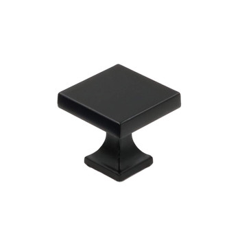 Goldenwarm 25 Pack Flat Black Contemporary Cabinet Knobs Ls6785Bk Square Black Drawer Knobs For Kitchen Cabinets Black Hardwar