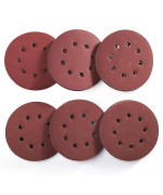 Lotfancy 5 Inch 8 Hole Sanding Disc 60Pcs 1000 1200 1500 2000 2500 3000 Grit Assorted Random Orbital Sander Pads Hook And Lo