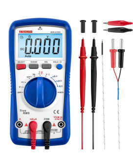 Etekcity Professional Digital Multimeter Voltmeter A1000 Acdc Voltage Tester Trms 6000 Counts Current Resistance Frequency