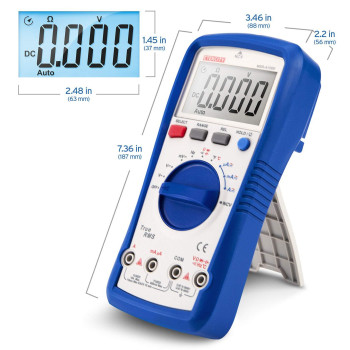 Etekcity Professional Digital Multimeter Voltmeter A1000 Acdc Voltage Tester Trms 6000 Counts Current Resistance Frequency