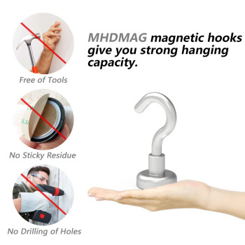 Mhdmag Magnetic Hooks Refrigerator Cruise Ship Accessories 22 Lbs Super Magnets With Neodymium Rare Earth For Hanging Door Hol