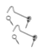 Wideskall 4 Inch Heavy Duty Zinc Plated Wire Gate Hook And Eye Latch Pack Of 2