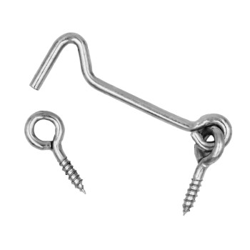 Wideskall 4 Inch Heavy Duty Zinc Plated Wire Gate Hook And Eye Latch Pack Of 2