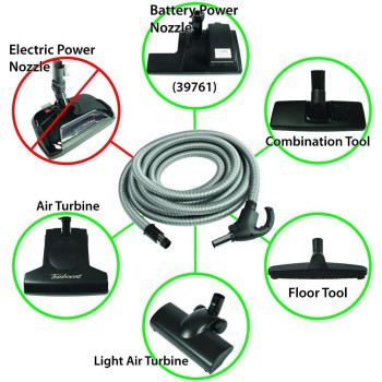 Centec Systems 99506 Low Voltage Central Vacuum 35 Ft Hose Dark Gray