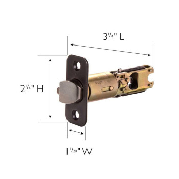 Design House 790527 2Way Adjustable Entry Round Corner Latch Oil Rubbed Bronze