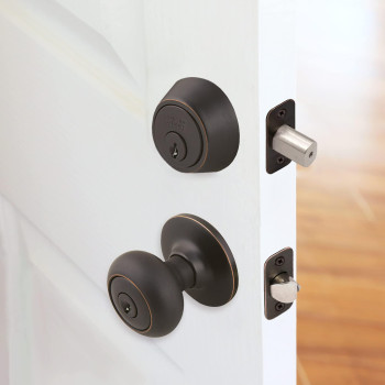 Design House 790527 2Way Adjustable Entry Round Corner Latch Oil Rubbed Bronze