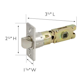 Design House 582213 6Way Universal Square Spindle Passage Latch Satin Nickel