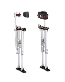 Yescom 3650 Drywall Stilts Adjustable Aluminum Tool Work With Leg Pad Protection For Painting Painter Taping Silver