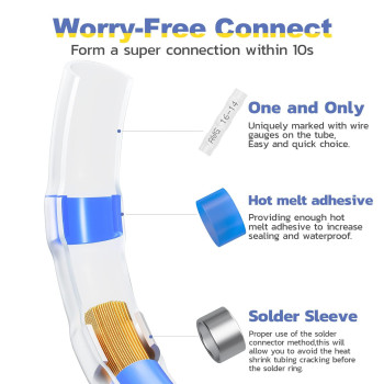 Haisstronica 220Pcs Solder Seal Wire Connectorswaterproof Solder Wire Connectorsheat Shrink Wire Connectorselectrical Connect