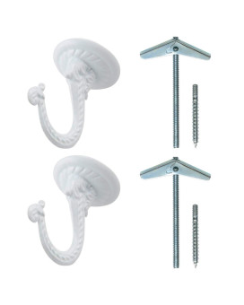 Rocky Mountain Goods Ceiling Swag Hook 2 Pack With Mounting Hardware 1 12 Heavy Duty Hooks For Hanging Planter Extender C