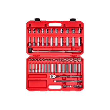 Tekton 12 Inch Drive 6Point Socket And Ratchet Set 57Piece 381 In 1024 Mm Skt25301