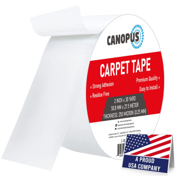 Canopus Double Sided Carpet Tape For Area Rugs Multipurpose Carpet Adhesive Suitable For Tilings Wood Floors Nonslip Rug T