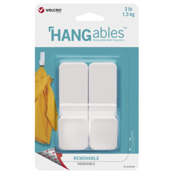 Velcro Brand Hangables Removable Wall Hooks Easytoremove Wall Fasteners Damagefree Nonpermanent Hooks Medium Holds 3