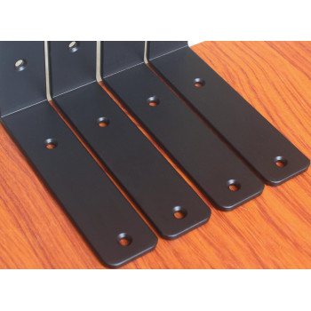 8 Pack L 6 X H 6 X W15 5Mm Thick Black L Shelf Bracket Iron Shelf Brackets Metal Shelf Bracket Industrial Shelf Bra