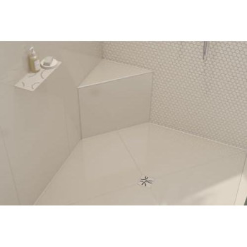 Schluter Kerdidrain Contour Shower Grate Kit With Integrated Slope Bonding Flange Ideal For Tile Showers 4 Grate Size Sq