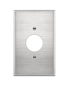 Enerlites 1406 Hole Single Receptacle Outlet Metal Wall Plate Corrosive Resistant Over Size 1Gang 55 X 35 7751O 43