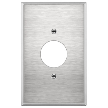 Enerlites 1406 Hole Single Receptacle Outlet Metal Wall Plate Corrosive Resistant Over Size 1Gang 55 X 35 7751O 43