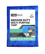 Moose Supply 10 X 40 Waterproof Tarp Medium Duty Reversible Bluesilver Multipurpose Indoor And Outdoor Tarps For Tents Woo