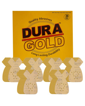 Duragold Premium Mouse Detail Sander Sandpaper 36 Assorted Grit Sanding Sheets 60 80 120 220 320 40012 Hole Pattern Hook