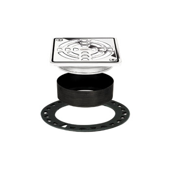 Schluter Kerdidrain Classic Shower Grate Kit With Integrated Slope Bonding Flange Ideal For Tile Showers 4 Grate Size Sq