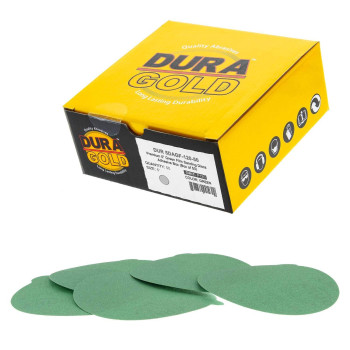 Duragold Premium 5 Green Film Psa Sanding Discs 120 Grit Box Of 50 Film Back Self Adhesive Stickyback Sandpaper Discs F