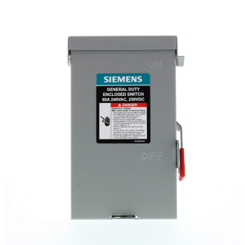 Siemens 2P 60A 240V General Duty Safety Switch Outdoor Nonfusible