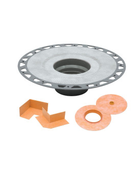 Schluter Kerdidrain Pvc Shower Flange Kit With Preformed Waterproofing Corners Ideal For New And Renovation Projects 2Inch