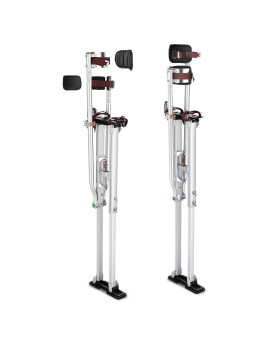 Yescom 5064 Drywall Stilts Adjustable Aluminum Tool Work With Leg Pad Protection For Painting Painter Taping Silver