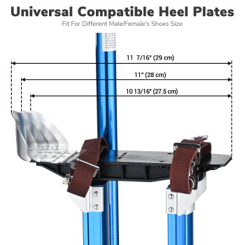 Yescom 5064 Drywall Stilts Adjustable Aluminum Tool Work With Leg Pad Protection For Painting Painter Taping Blue