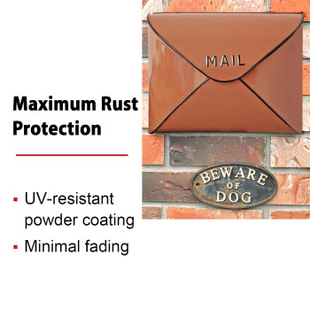 Nach Envelope Wall Mount Mailbox Maximum Rust Protection Metal Mailbox Terracotta Mail Box Mailboxes For Outside Wall Mount