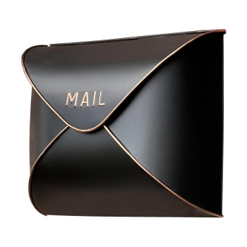 Nach Envelope Wall Mount Mailbox Maximum Rust Protection Metal Mailbox Black And Copper Mail Box Mailboxes For Outside Wall M