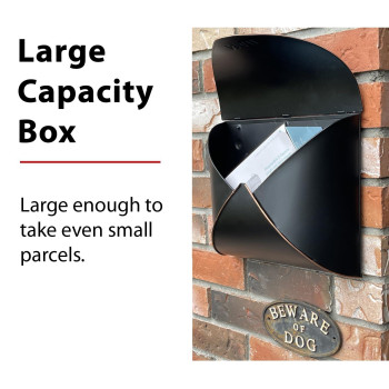 Nach Envelope Wall Mount Mailbox Maximum Rust Protection Metal Mailbox Black And Copper Mail Box Mailboxes For Outside Wall M