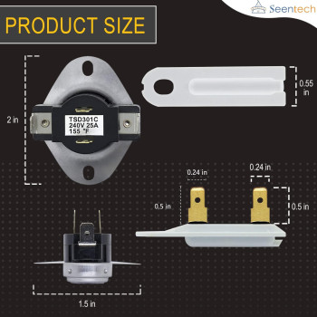 Lifetime 3387134 And 3392519 Dryer Cycling Thermostat Thermal Fuse Replacement Part By Seentech Compatible With Whirlpool Ke