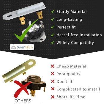 Lifetime 3387134 And 3392519 Dryer Cycling Thermostat Thermal Fuse Replacement Part By Seentech Compatible With Whirlpool Ke