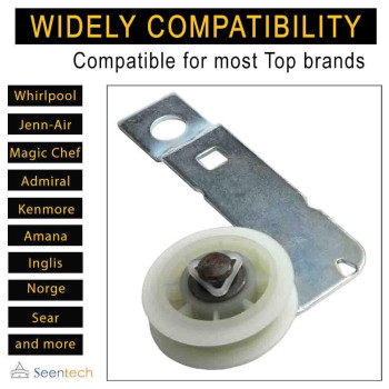 W10837240 Dryer Idler Pulley With Bracket By Seentech Exact Fit For Whirlpool Kenmore Dryer Replace 279640 W10118756 W1054729