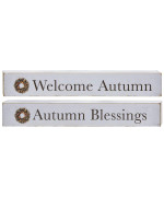 Cwi Gifts Autumn Blessings Wooden Blocks 2Set Multi