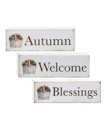 Cwi Gifts Welcome Autumn Blessings Blocks 3Set Multi