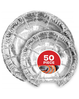 Round Electric Stove Burner Covers 50 Pack 6 Inch And 8 Inch Disposable Stove Top Aluminum Foil Bib Liners To Keep Kitchen Ra