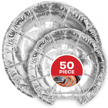 Round Electric Stove Burner Covers 50 Pack 6 Inch And 8 Inch Disposable Stove Top Aluminum Foil Bib Liners To Keep Kitchen Ra