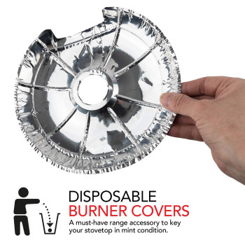 Round Electric Stove Burner Covers 50 Pack 6 Inch And 8 Inch Disposable Stove Top Aluminum Foil Bib Liners To Keep Kitchen Ra