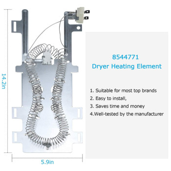 Ami Parts 8544771 Dryer Heating Element Fit For Whirlpool Kenmore Maytag Dryerreplace Wp8544771Vp Ap6013115 7154072 1180054 Ps1