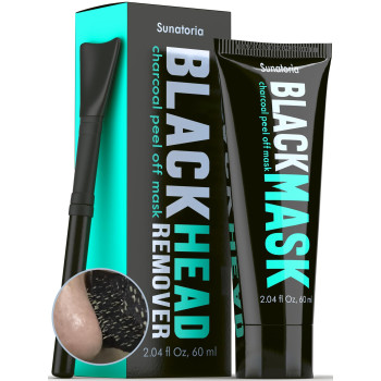 Sunatoria Blackhead Remover Mask Activated Charcoal Peel Off Face Mask For All Skin Types Deep Pore Cleaner Nose Blackhead