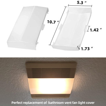 2Pack 89108000 The Exact Replacement Compatible With Nutone Bathroom Vent Fan Light Lens Cover 763Rln